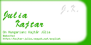 julia kajtar business card